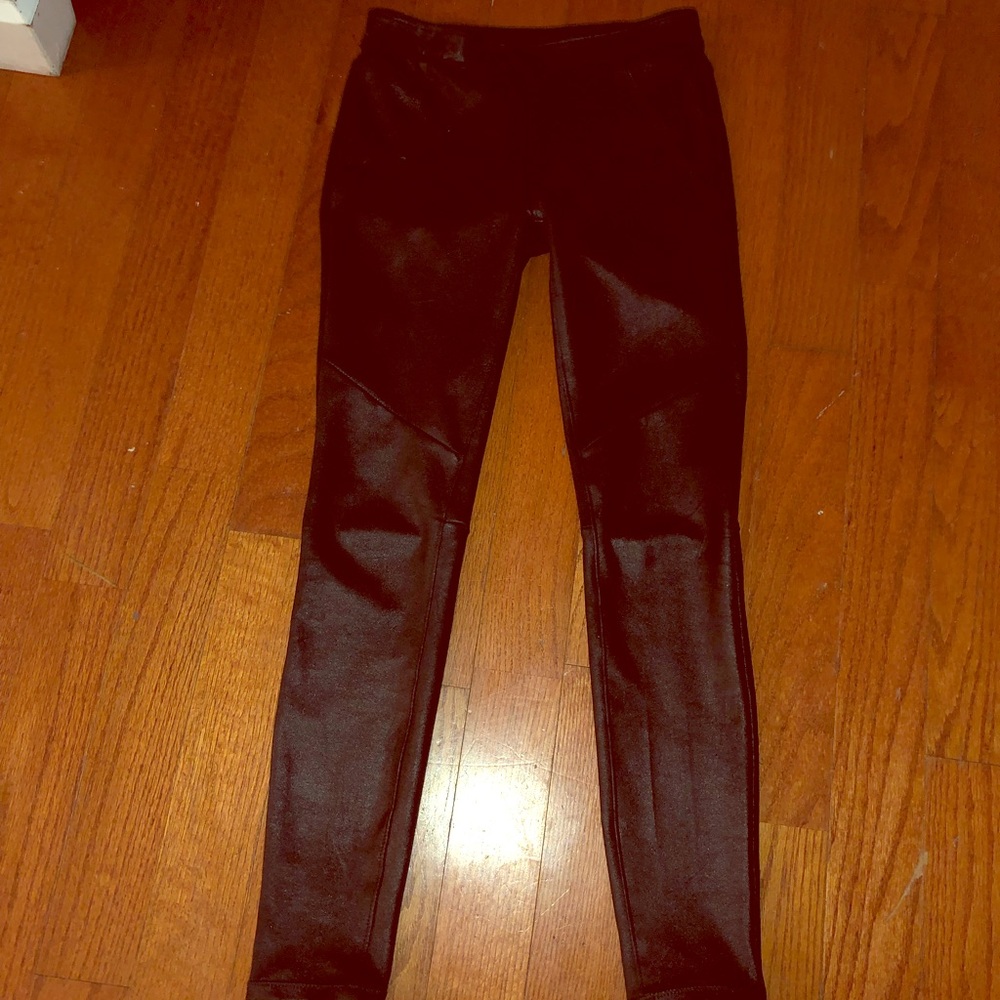 Black leather free people legging